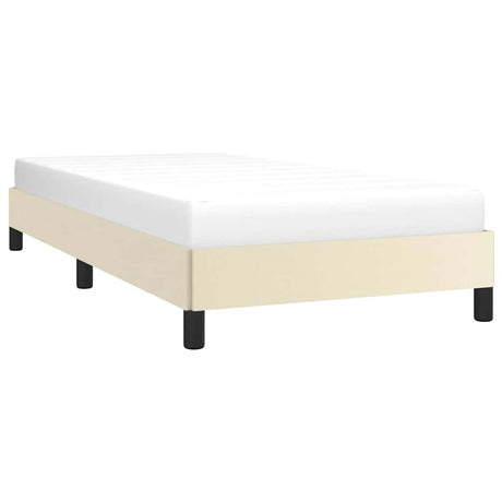 Vidaxl bedframe kunstleer crèmekleurig 90x190 cm