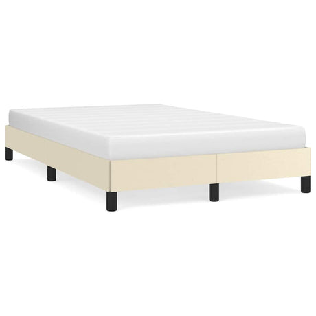 Vidaxl bedframe kunstleer crèmekleurig 120x200 cm
