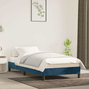 Vidaxl bedframe zonder matras 90x190 cm fluweel donkerblauw