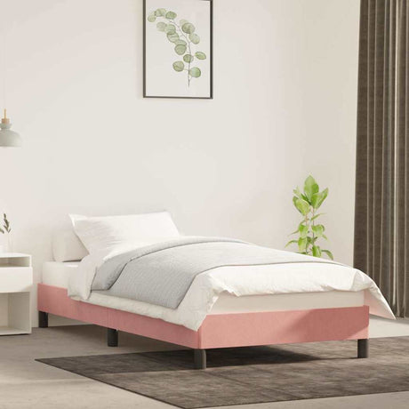 Vidaxl bedframe fluweel roze 90x190 cm