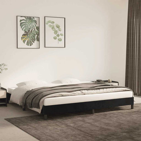 Vidaxl bedframe zonder matras 200x200 cm fluweel zwart
