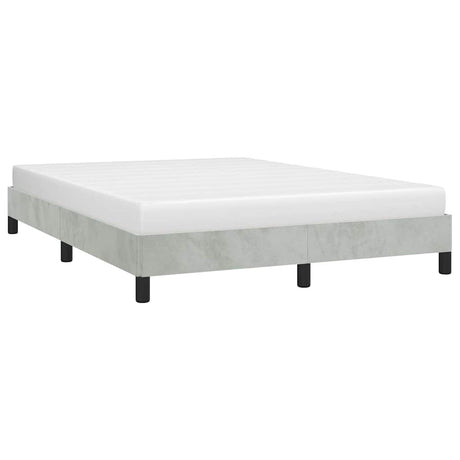 Vidaxl bedframe zonder matras lichtgrijs 137x190 cm volledig fluweel
