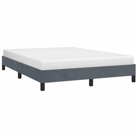 Vidaxl bedframe zonder matras donkergrijs 137x190 cm volledig fluweel