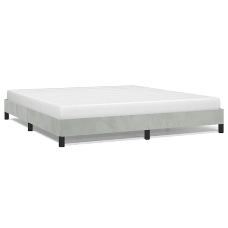 Vidaxl bedframe zonder matras lichtgrijs california king fluweel