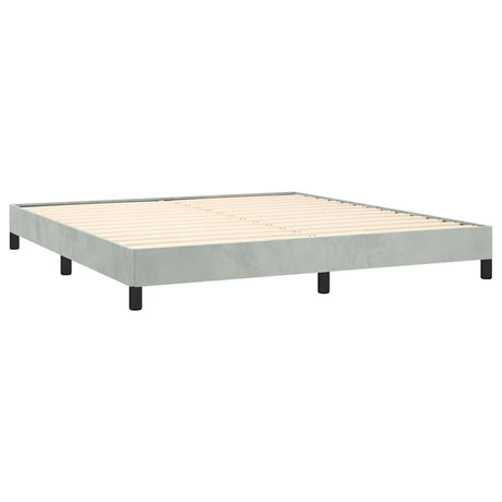 Vidaxl bedframe zonder matras lichtgrijs california king fluweel