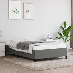 Vidaxl bedframe zonder matras 120x200 cm stof donkergrijs