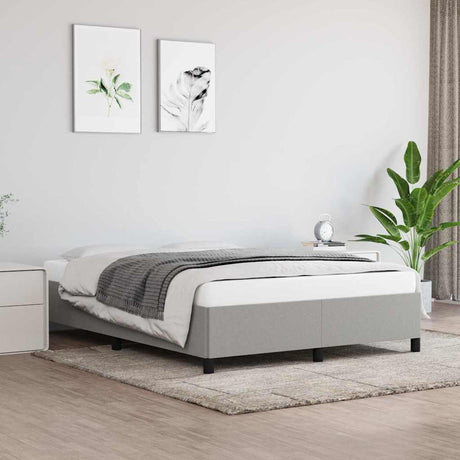 Vidaxl bedframe zonder matras stof lichtgrijs 140x200 cm