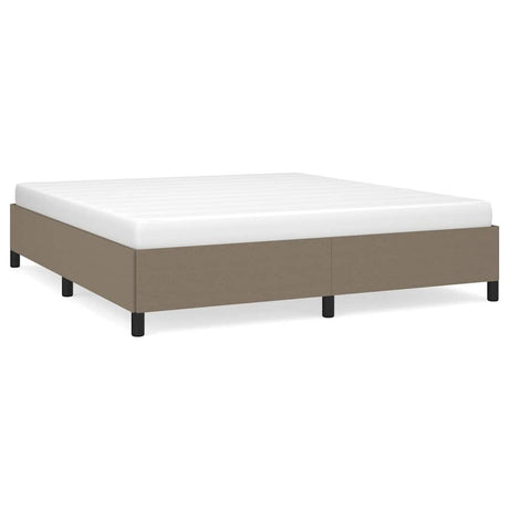 Vidaxl bedframe zonder matras stof taupe 160x200 cm