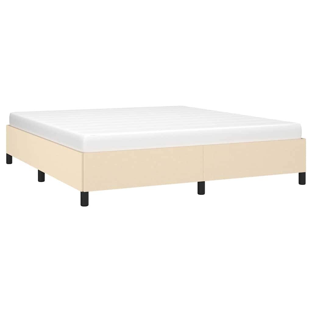 Vidaxl bedframe zonder matras stof crèmekleurig 160x200 cm