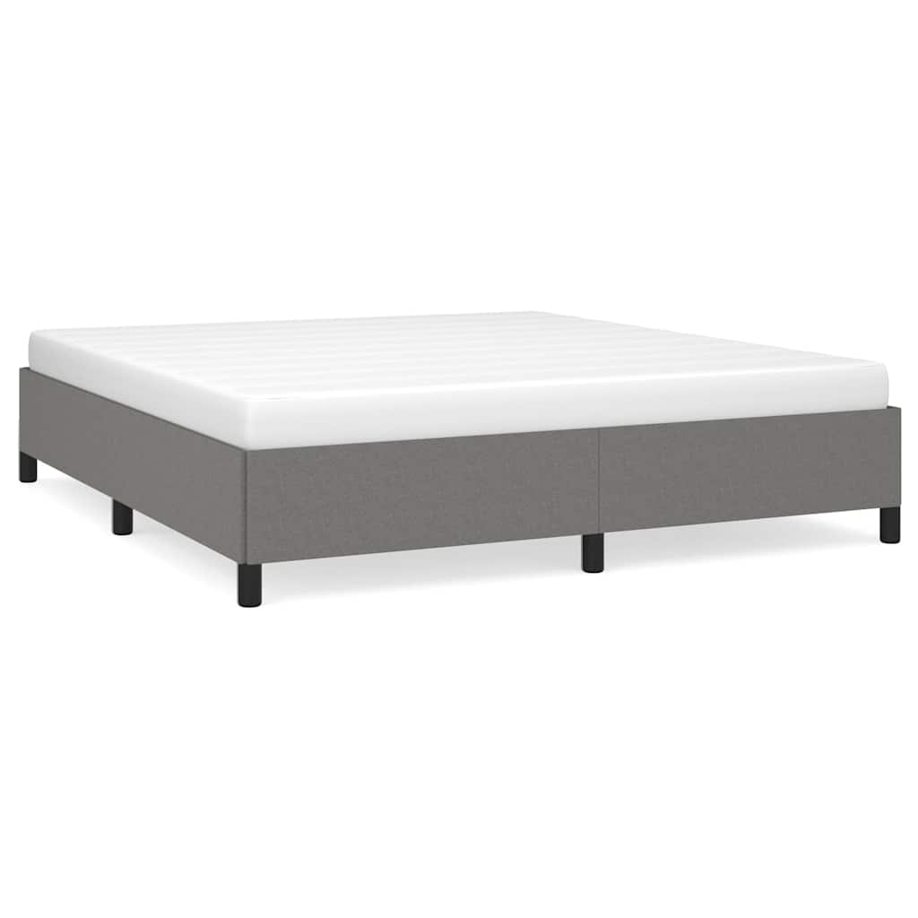 Vidaxl bedframe zonder matras stof donkergrijs 180x200 cm