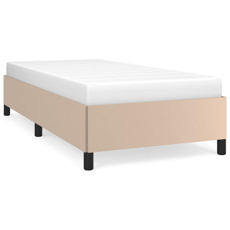 Vidaxl bedframe zonder matras 80x200 cm kunstleer cappuccinokleurig