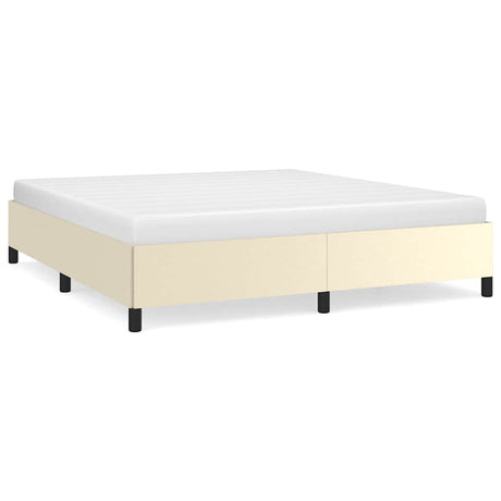 Vidaxl bedframe zonder matras 160x200 cm kunstleer crèmekleurig