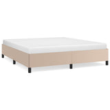 Vidaxl bedframe zonder matras 160x200 cm kunstleer cappuccinokleurig