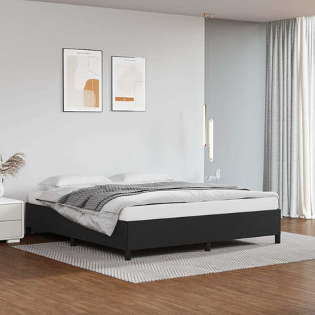 Vidaxl bedframe kunstleer zwart 180x200 cm