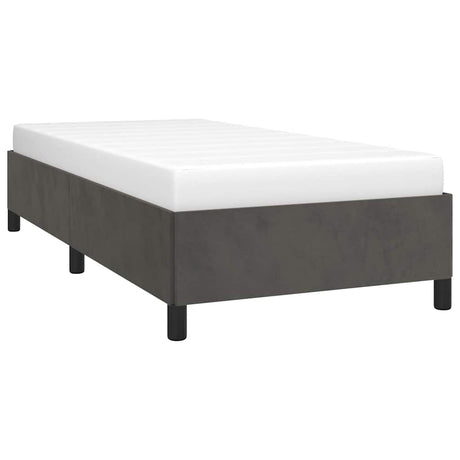 Vidaxl bedframe zonder matras 90x190 cm fluweel donkergrijs