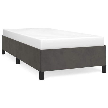 Vidaxl bedframe zonder matras 90x200 cm fluweel donkergrijs