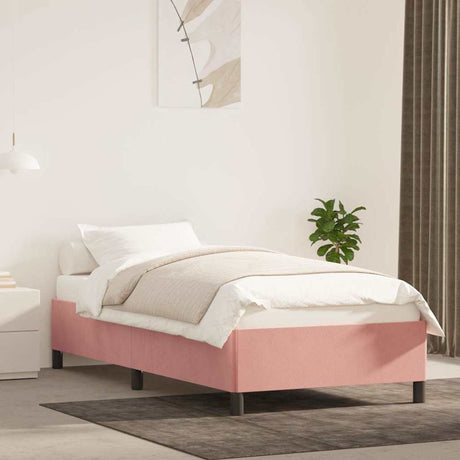 Vidaxl bedframe fluweel roze 90x200 cm
