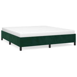 Vidaxl bedframe zonder matras 160x200 cm fluweel donkergroen