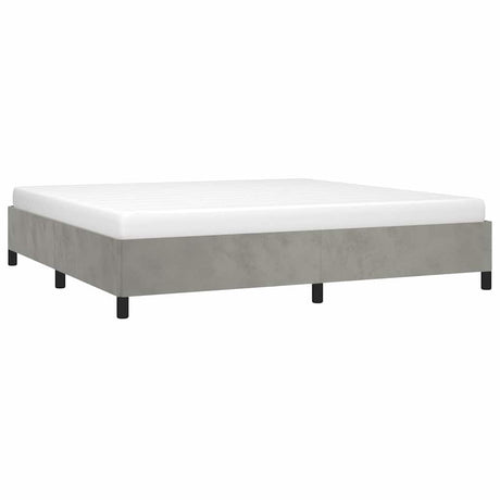 Vidaxl bedframe zonder matras 200x200 cm fluweel lichtgrijs