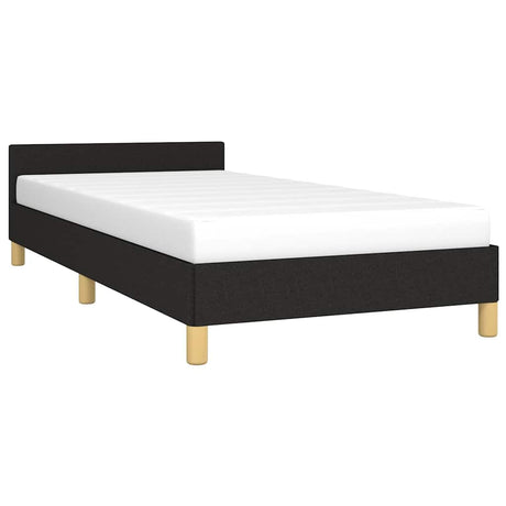 Vidaxl bedframe met hoofdeinde zonder matras 80x200 cm stof zwart
