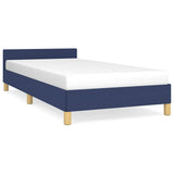 Vidaxl bedframe met hoofdeinde zonder matras 100x200 cm stof blauw