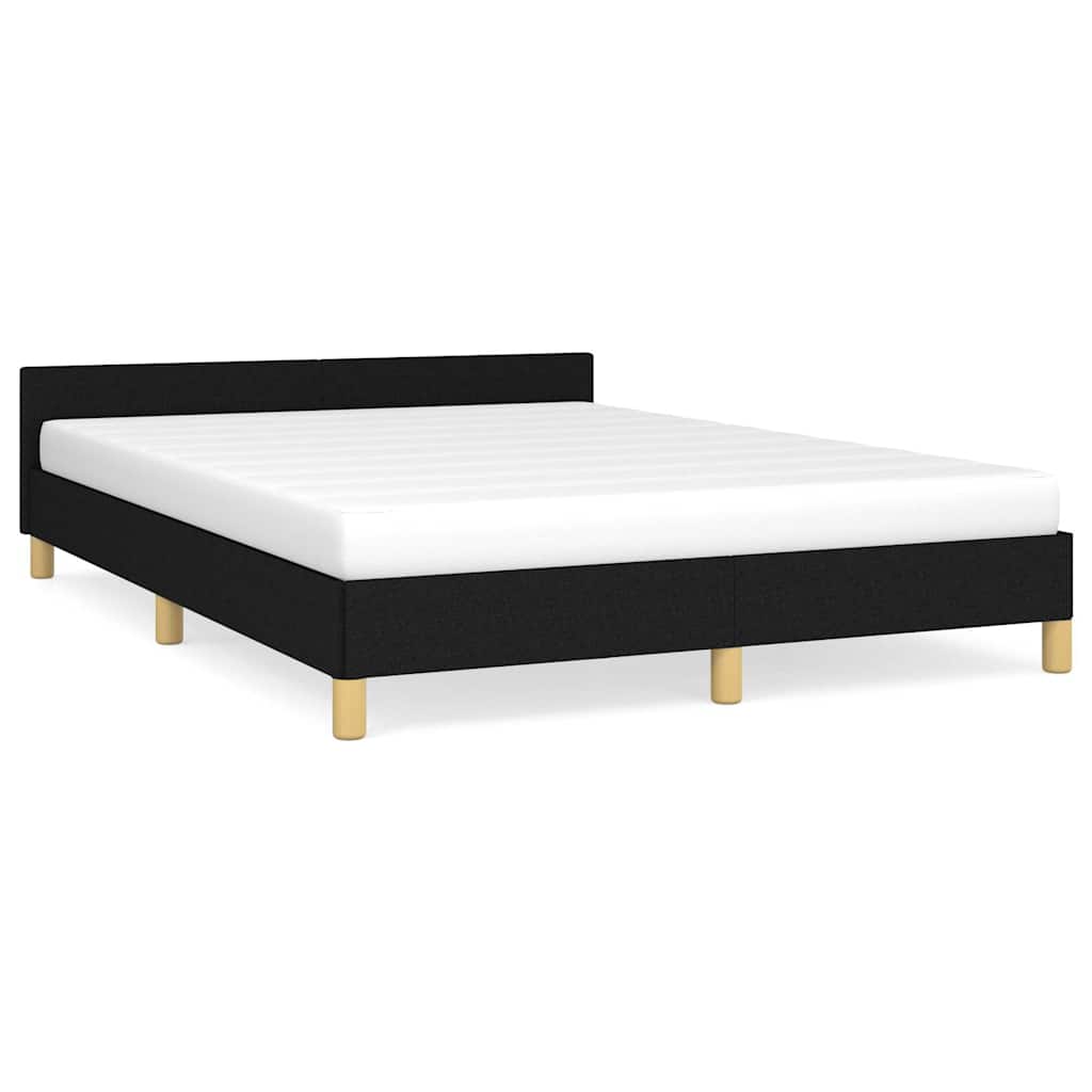 Vidaxl bedframe zonder matras stof zwart 140x190 cm