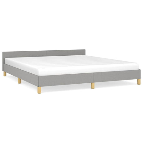 Vidaxl bedframe zonder matras stof lichtgrijs 160x200 cm