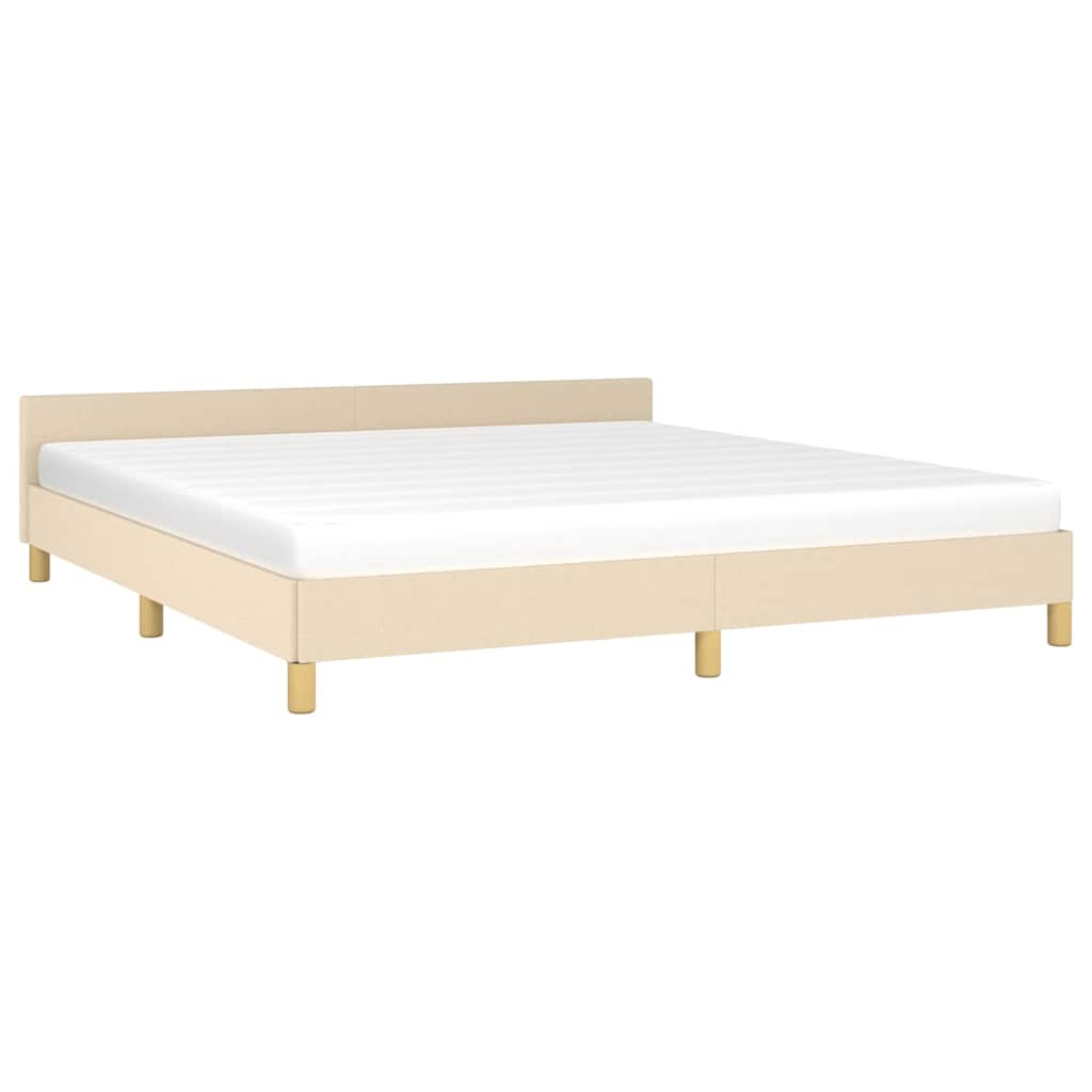 Vidaxl bedframe zonder matras stof crèmekleurig 180x200 cm