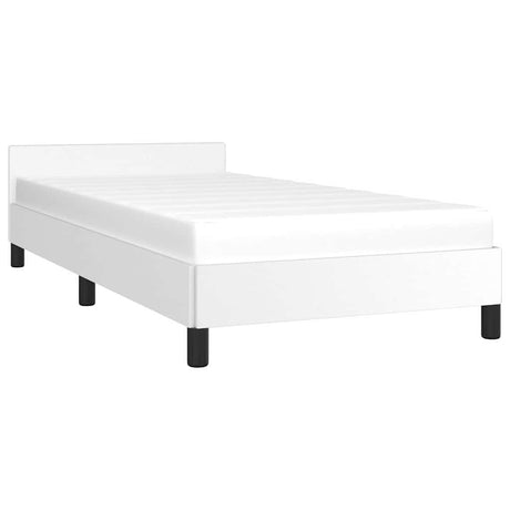 Vidaxl bedframe met hoofdeinde zonder matras 90x190 cm wit