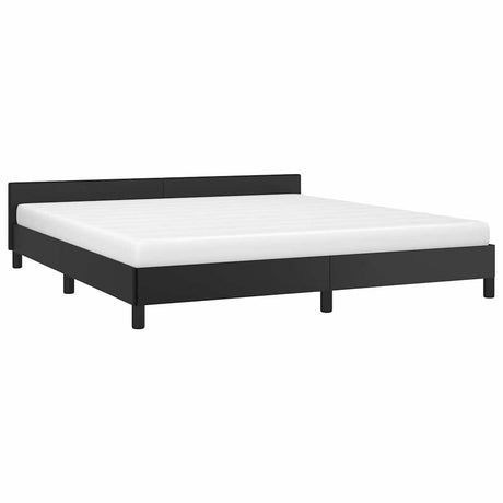 Vidaxl bedframe met hoofdeinde zonder matras 160x200 cm zwart