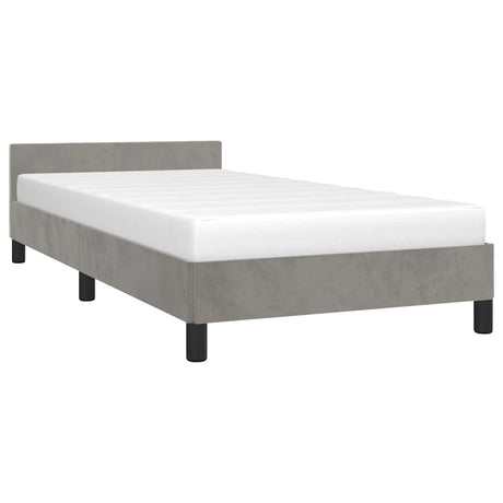 Vidaxl bedframe zonder matras 80x200 cm fluweel lichtgrijs