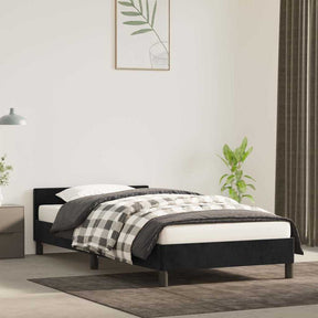 Vidaxl bedframe met hoofdeinde zonder matras 90x200 cm fluweel zwart