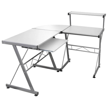 Vidaxl hoekbureau 132x112x99 cm bewerkt hout wit
