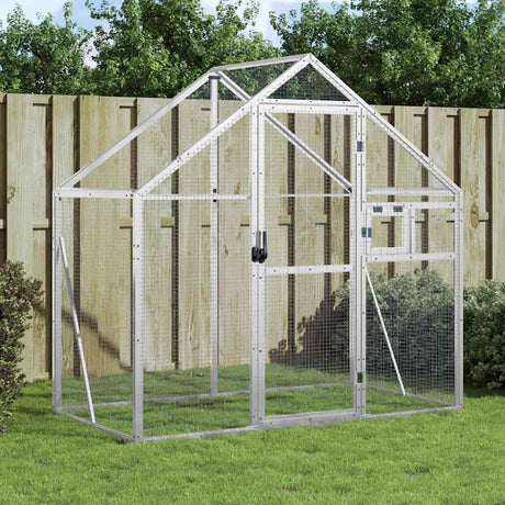 Vidaxx Voliere 179x100x185 m Aluminium Silber