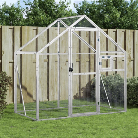 Vidaxx Voliere 179x100x185 m Aluminium Silber