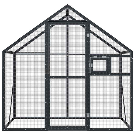 VIDAXL Aviar 179x100x185 M Aluminium Anthrazit -gelöscht