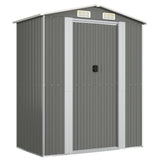 Vidaxl Garden Shed 192x108x223 cm verzinkter Stahl hellgrau
