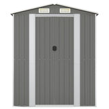 Vidaxl Garden Shed 192x108x223 cm verzinkter Stahl hellgrau