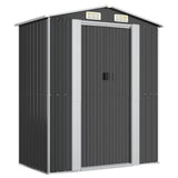 Vidaxl Garden Shed 192x108x223 cm verzinkter Stahl -Anthrazit -Gelenter