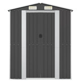 Vidaxl Garden Shed 192x108x223 cm verzinkter Stahl -Anthrazit -Gelenter
