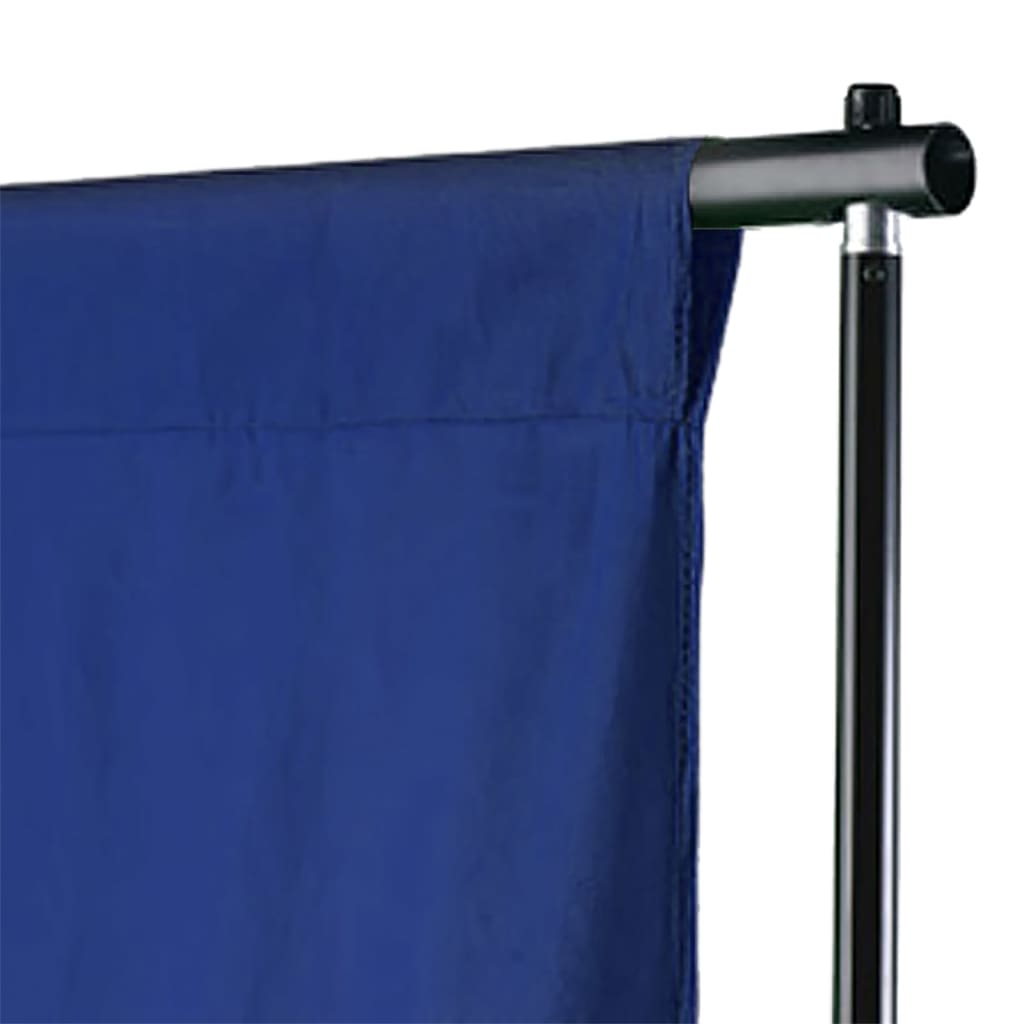 VIDAXL -Hintergrund ohne Standard -Chromakey 500x300 cm Baumwollblau
