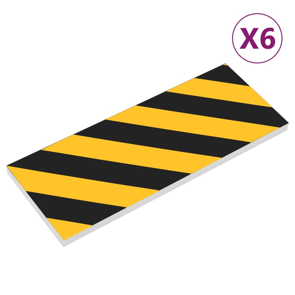 Vidaxl Wandschutz 6 ST 50 x 10 x 2 cm EVA Schaumgelb und Schwarz