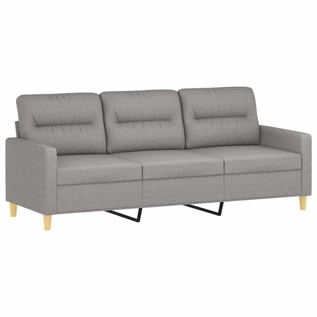 Vidaxl driezitsbank 180 cm stof lichtgrijs