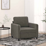 Vidaxl fauteuil 60 cm fluweel donkergrijs