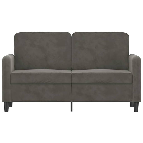 Vidaxl tweezitsbank 120 cm fluweel donkergrijs