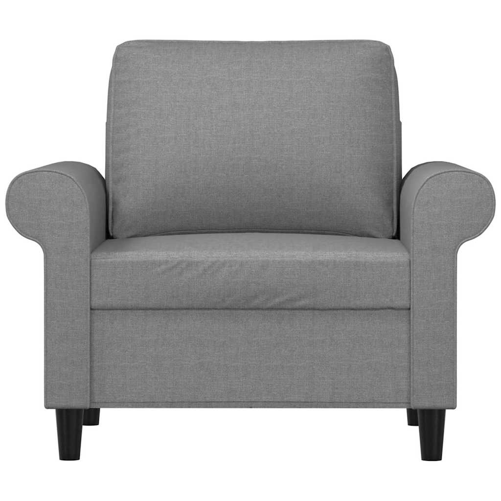 Vidaxl fauteuil 60 cm stof lichtgrijs