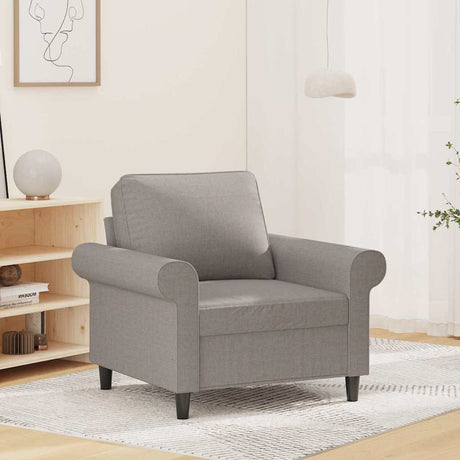 Vidaxl fauteuil 60 cm stof lichtgrijs