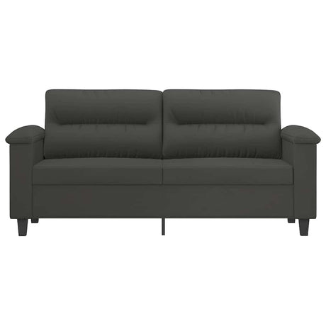 Vidaxl tweezitsbank 140 cm microvezelstof donkergrijs