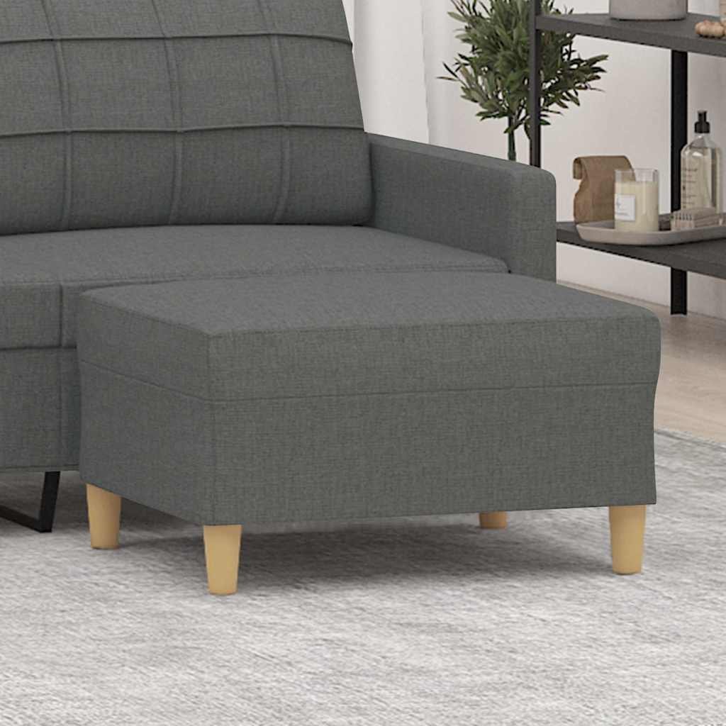 Vidaxl voetenbank 70x55x41 cm stof donkergrijs