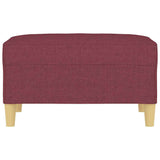 Vidaxl voetenbank 70x55x41 cm stof wijnrood